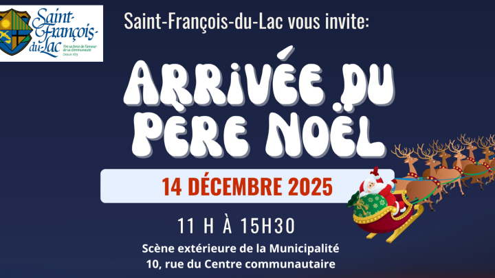 ARRIVÉE DU PÈRE NOËL | DIMANCHE 14 DÉCEMBRE 11H À 15H30