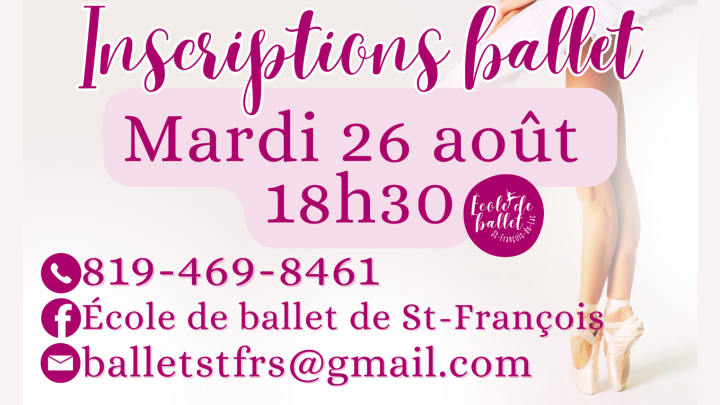 Inscription pour l'école de ballet de Saint-François