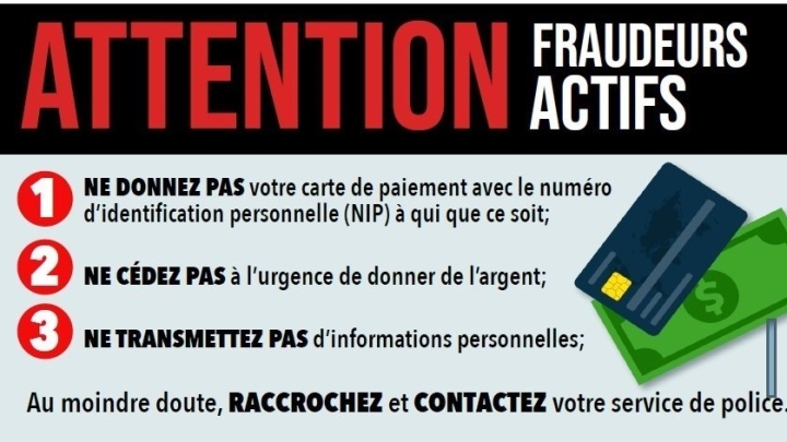 Fraudes et arnaques... un message de la Sûreté du Québec