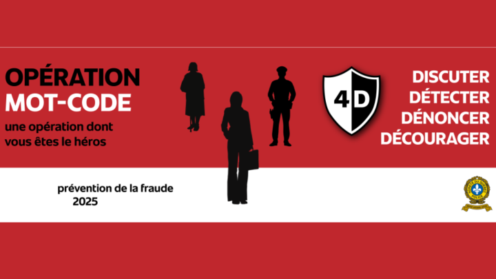 Message de la Sûreté du Québec - VENTE ITINÉRANTE, SOYEZ VIGILANT!