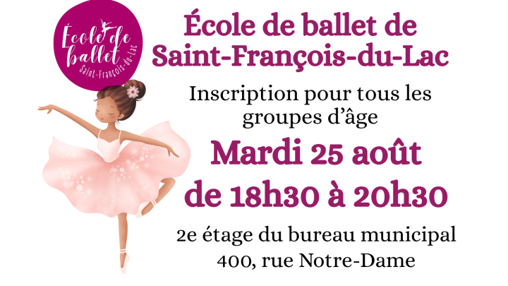 École de ballet de Saint-François-du-Lac | Inscriptions