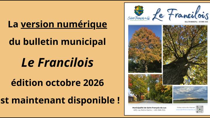 Bulletin municipal Le Francilois | Octobre 2026.