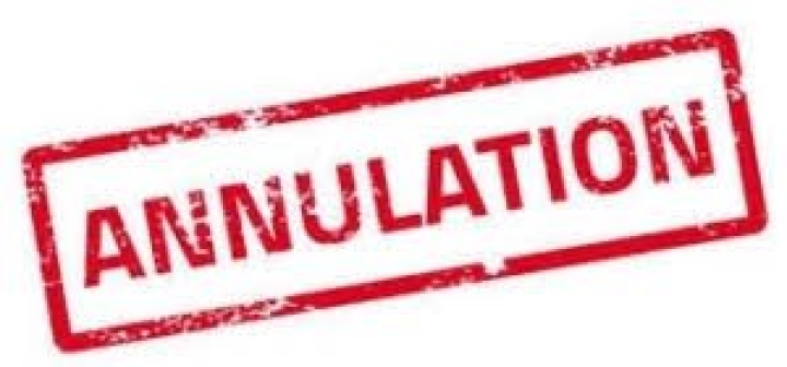 Vente de garage-Annulation
