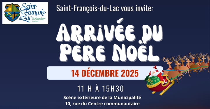 ARRIVÉE DU PÈRE NOËL | DIMANCHE 14 DÉCEMBRE 11H À 15H30