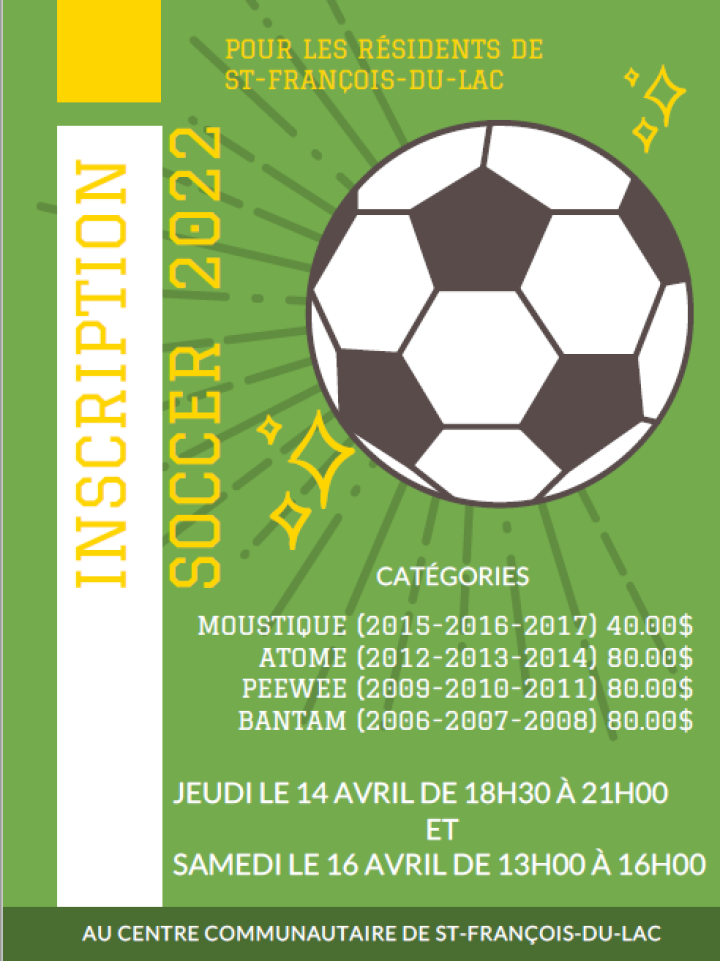 INSCRIPTION SOCCER 2022