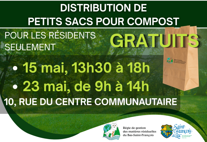 DISTRIBUTION DE SACS POUR COMPOST