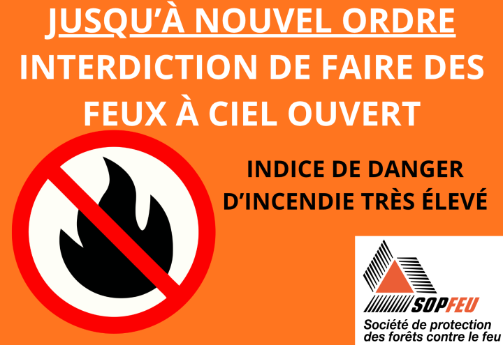 INTERDICTION DE FEUX À CIEL OUVERT