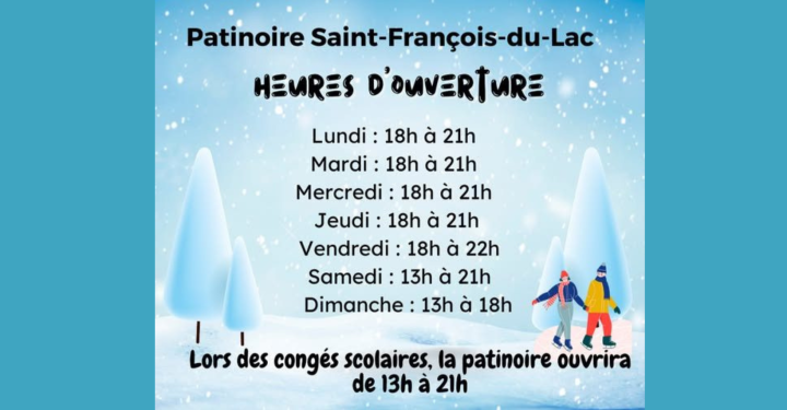 Horaire de la patinoire