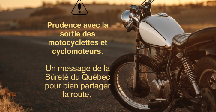 Prudence avec la sortie des motocyclettes et des cyclomoteurs