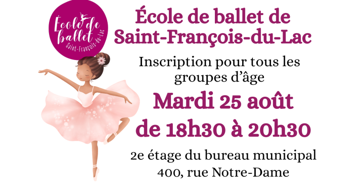 École de ballet de Saint-François-du-Lac | Inscriptions