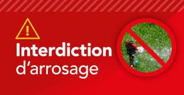 Avis-Interdiction d'arrosage