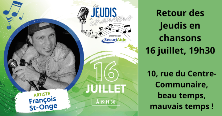 Jeudis en chansons | 16 juillet