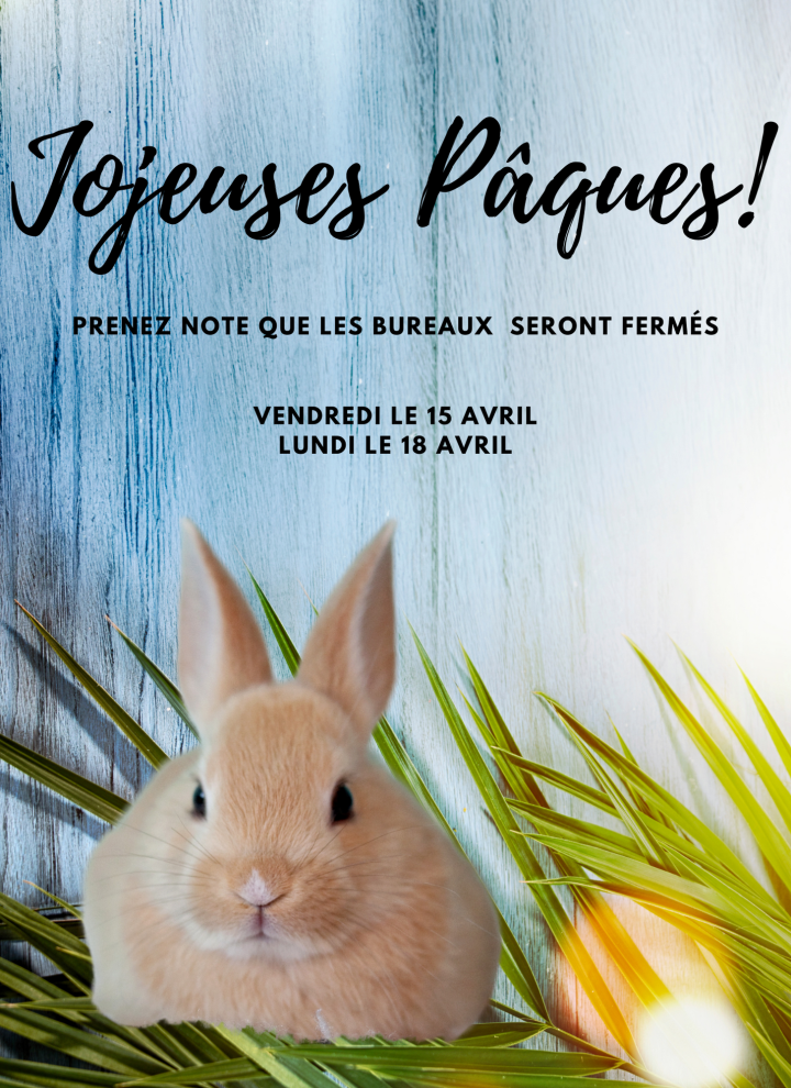 CONGÉ DE PÂQUES