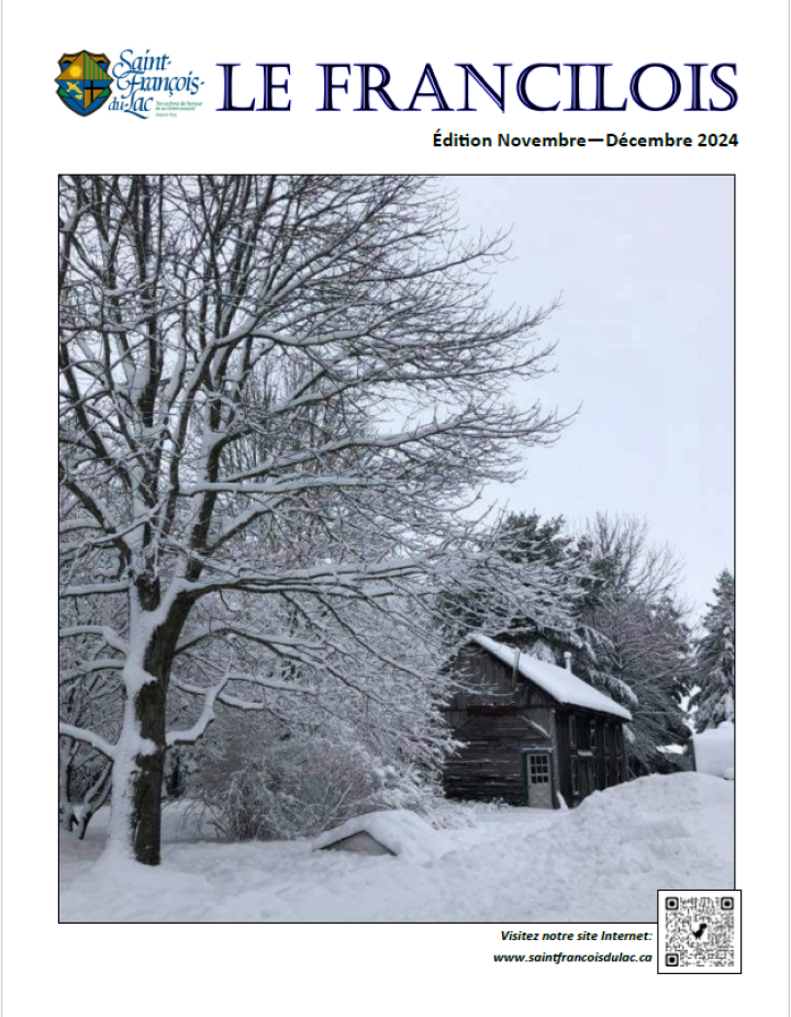 Maintenant disponible en ligne et au bureau municipal:  Le Francilois - Édition novembre-décembre 2024