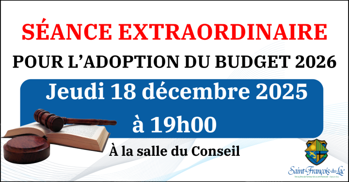 Séance extraordinaire | 18 décembre 2025