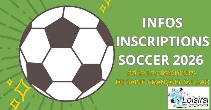 SOCCER 2026 | PÉRIODE D'INSCRIPTIONS