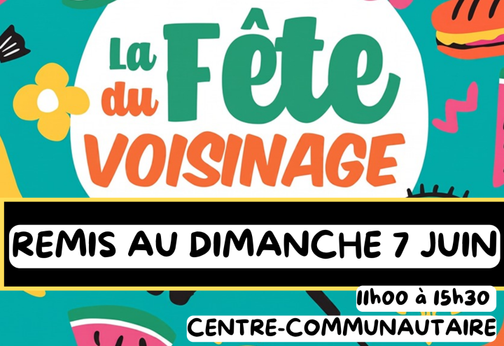 La Fête du Voisinage | Déplacé au dimanche 7 juin