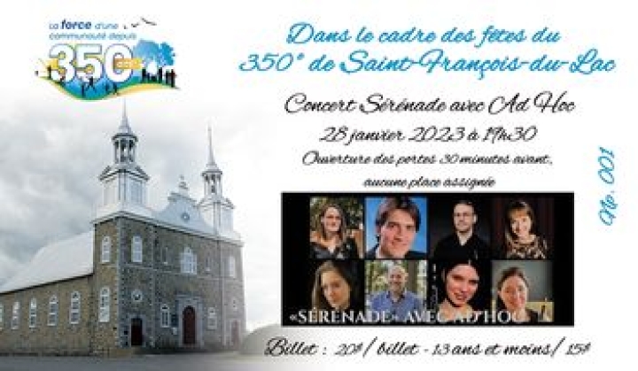 AVIS À TOUS : CONCERT D'AD HOC, OCTUOR À VENT