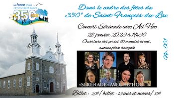 AVIS À TOUS : CONCERT D'AD HOC, OCTUOR À VENT