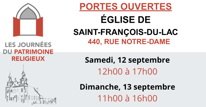 Journées du Patrimoine religieux | Portes ouvertes de l'Église de Saint-François-du-Lac