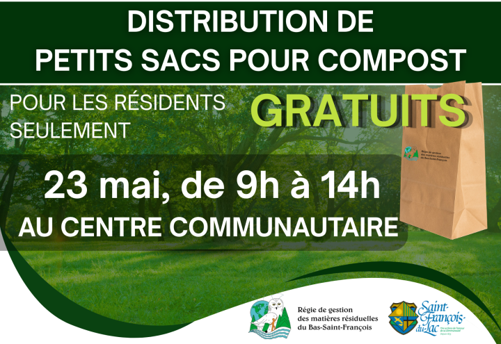 DISTRIBUTION DE SACS POUR COMPOST